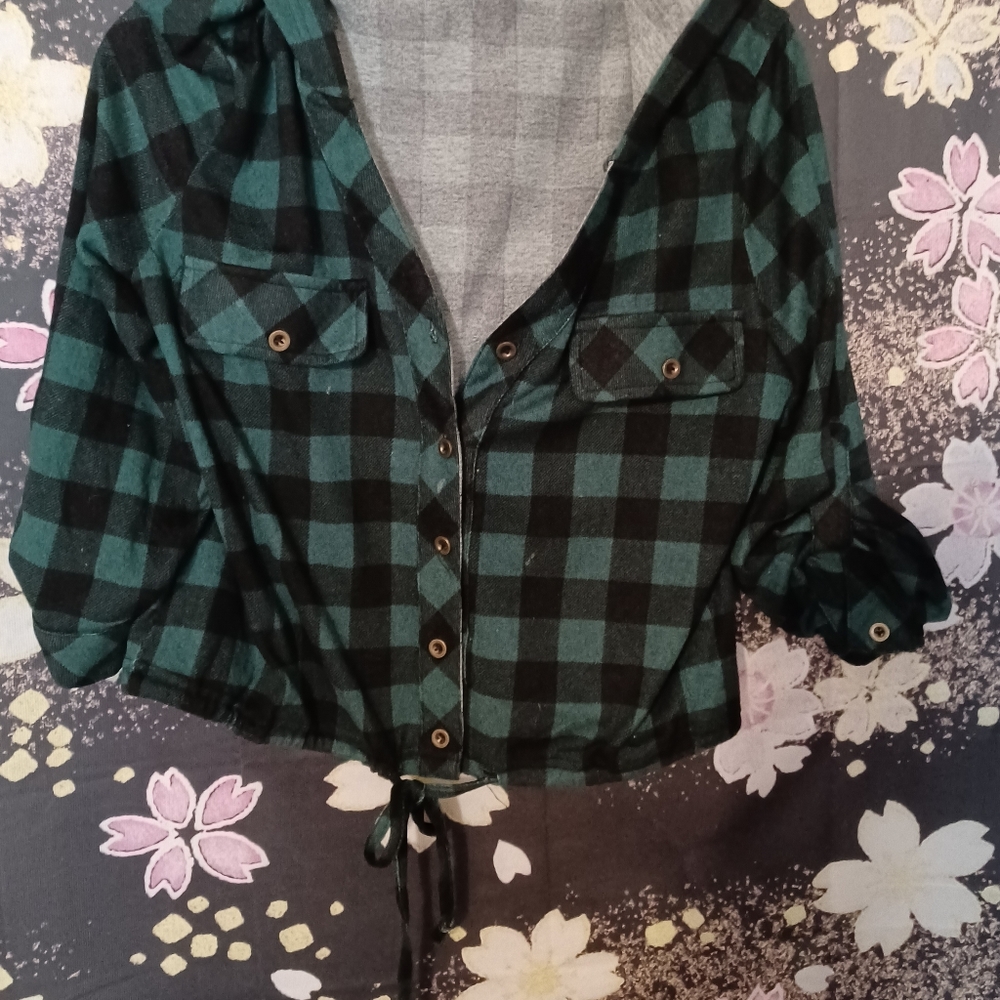 green Plaid flannel